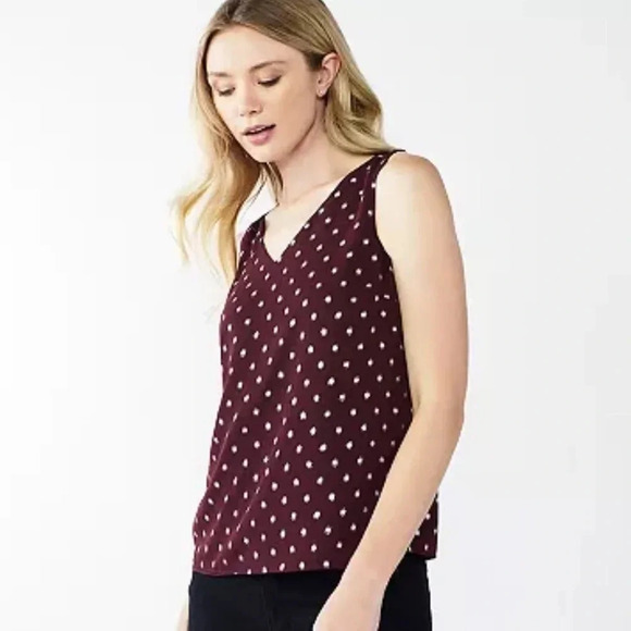 NINE WEST METALLIC POLKA DOT TANK - Picture 1 of 4